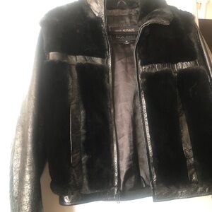 Men's Black Faux Fur Jacket